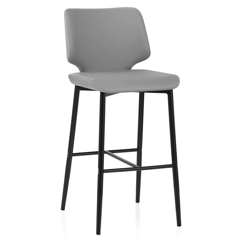 Tabouret de Bar Faux Cuir - Elan Gris