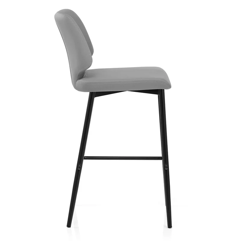 Tabouret de Bar Faux Cuir - Elan Gris