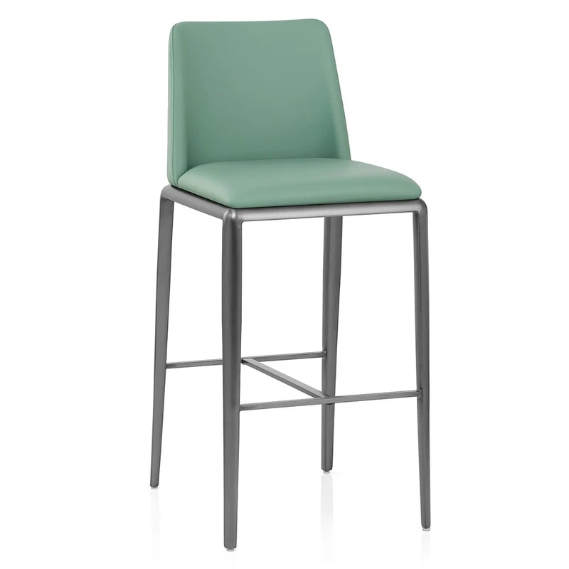 Tabouret de Bar Faux Cuir - Elise Vert