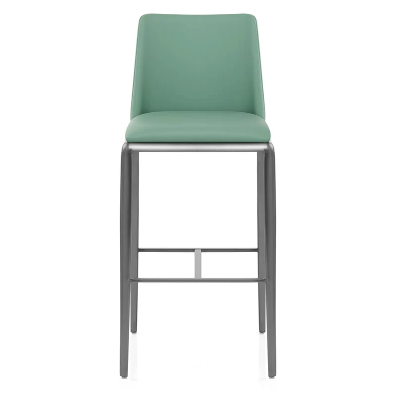 Tabouret de Bar Faux Cuir - Elise Vert