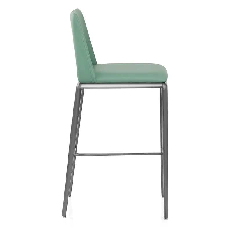 Tabouret de Bar Faux Cuir - Elise Vert
