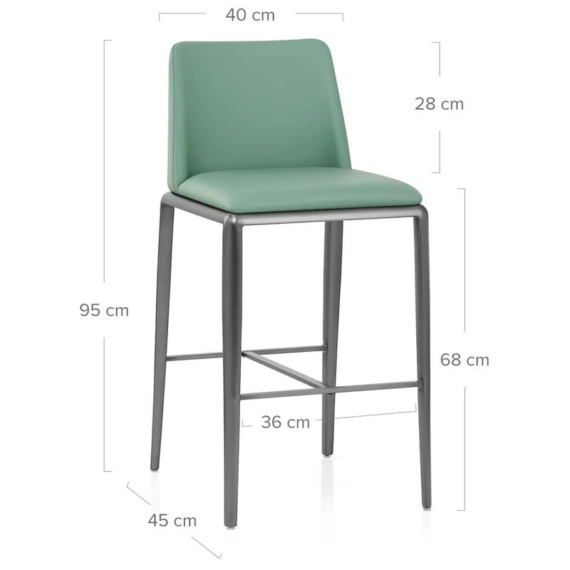Tabouret de Bar Faux Cuir - Elise Vert