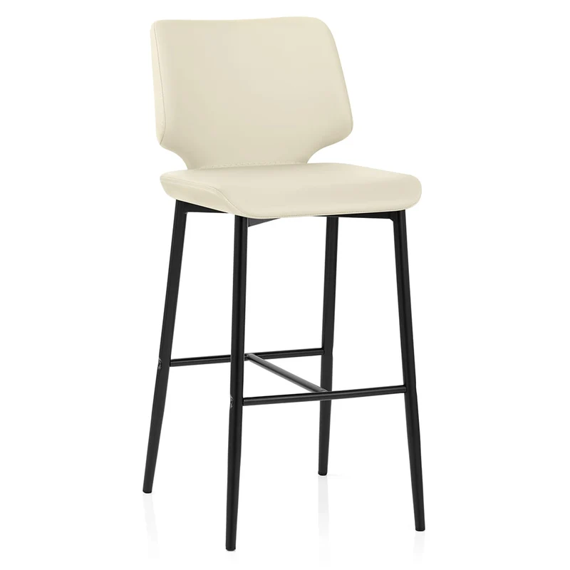 Tabouret de Bar Faux Cuir - Elan Crème