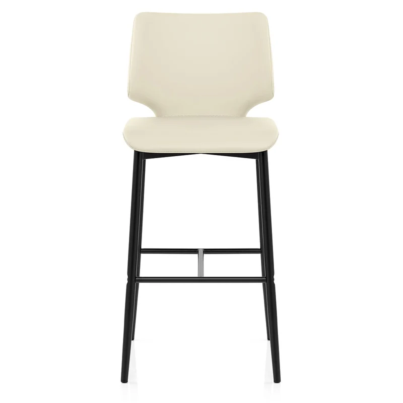 Tabouret de Bar Faux Cuir - Elan Crème