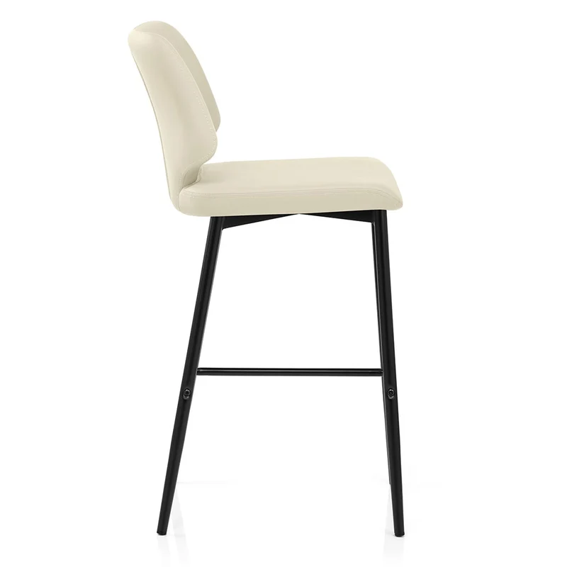 Tabouret de Bar Faux Cuir - Elan Crème