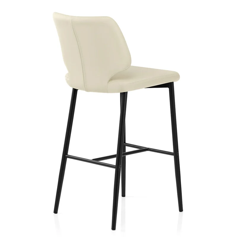 Tabouret de Bar Faux Cuir - Elan Crème
