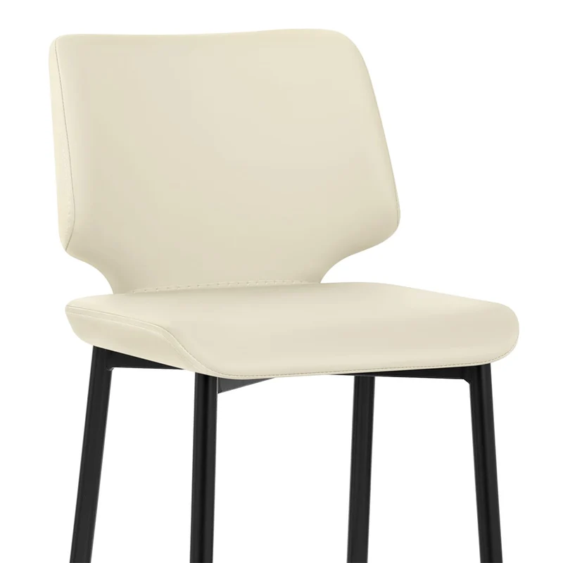 Tabouret de Bar Faux Cuir - Elan Crème