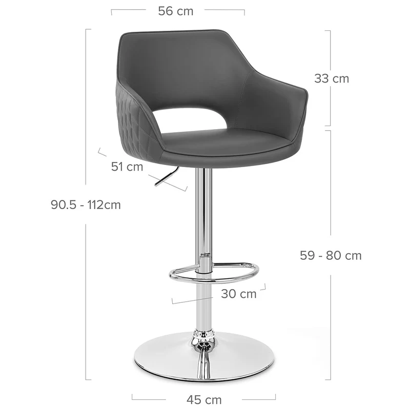 Tabouret Faux Cuir - Dune Gris