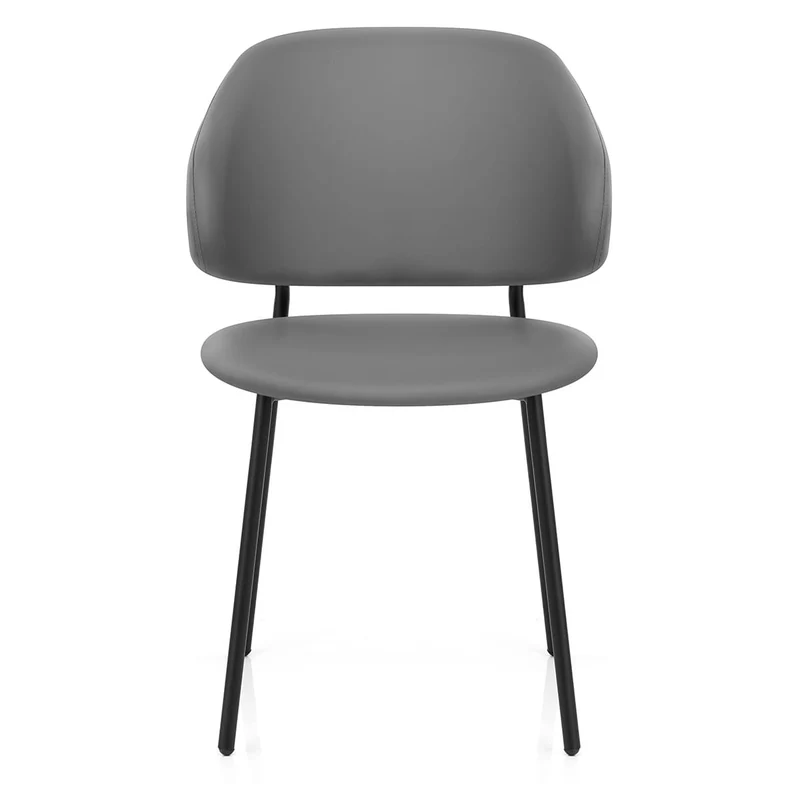 Chaise Faux Cuir - Brodie Gris