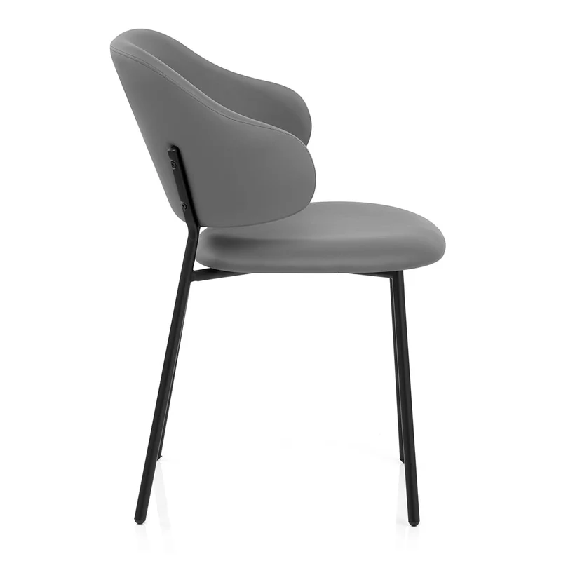 Chaise Faux Cuir - Brodie Gris