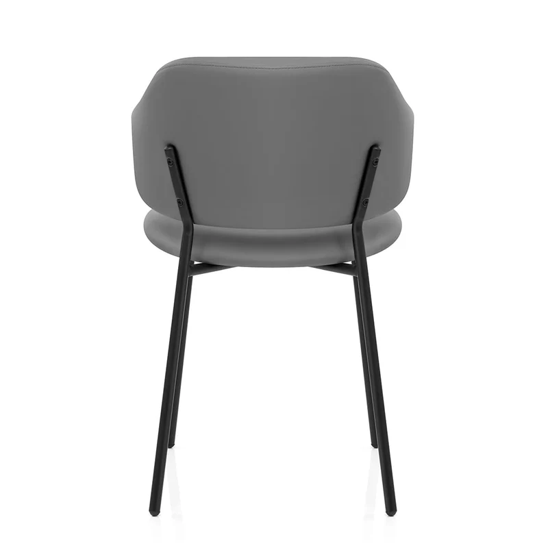 Chaise Faux Cuir - Brodie Gris