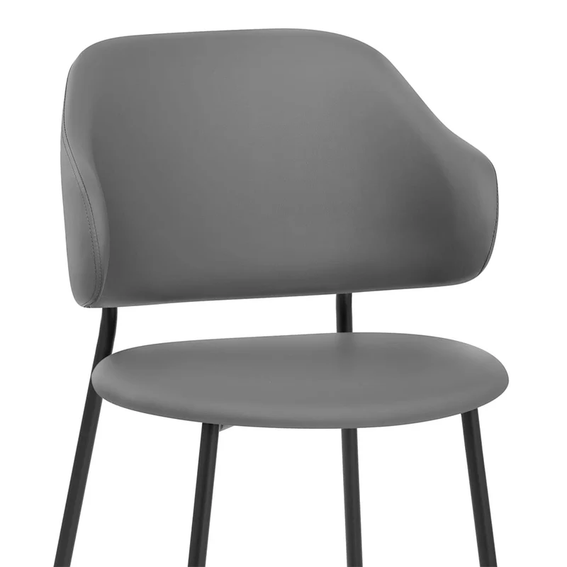 Chaise Faux Cuir - Brodie Gris