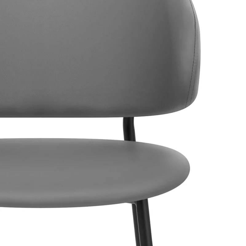 Chaise Faux Cuir - Brodie Gris