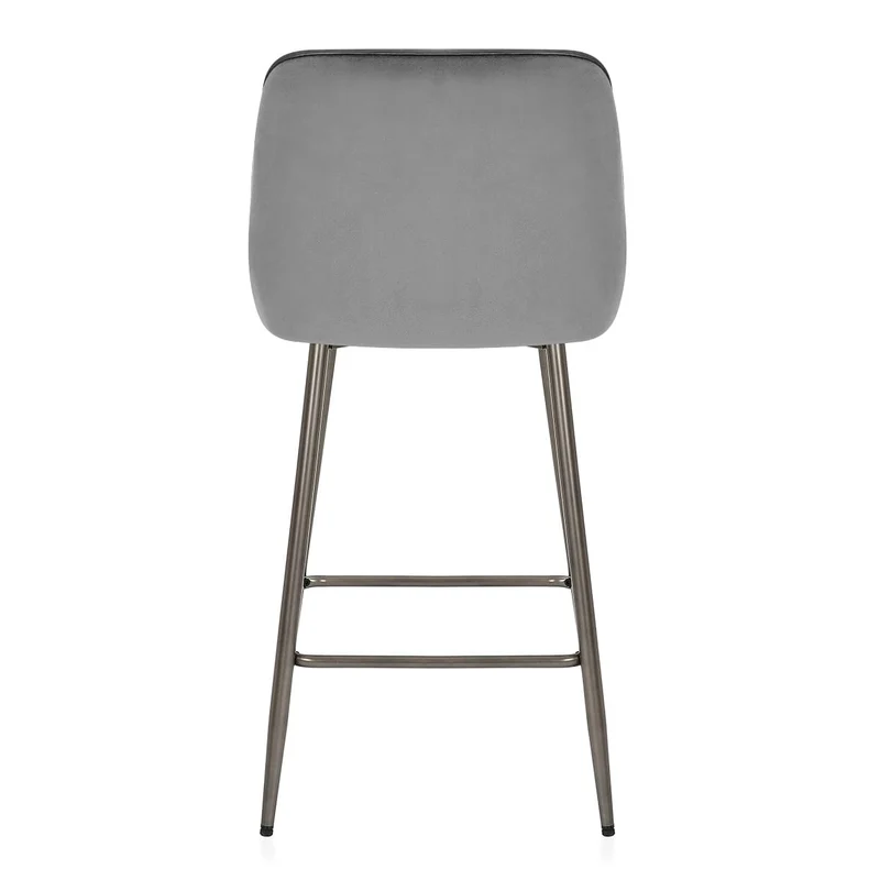 Tabouret de Bar Velours - Brisbane Gris