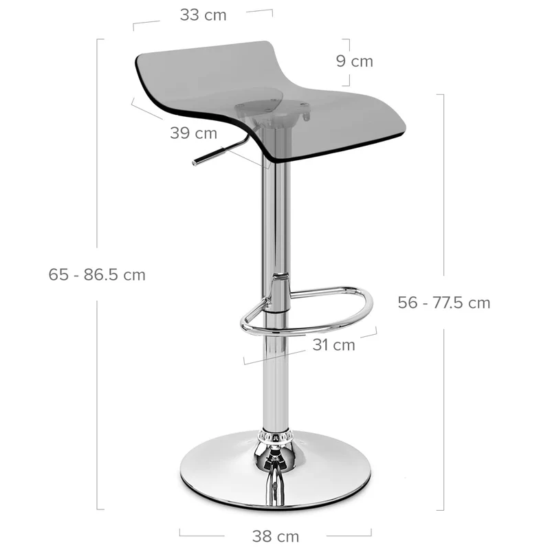 Tabouret Plastique - Shimmer Gris