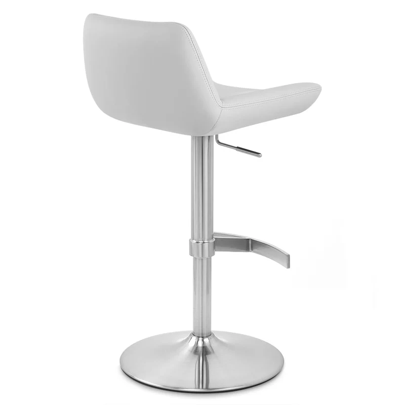 Chaise de Bar Simili Cuir Chrome Brossé - Christiana Gris