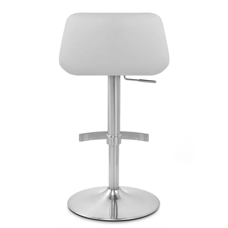 Chaise de Bar Simili Cuir Chrome Brossé - Christiana Gris