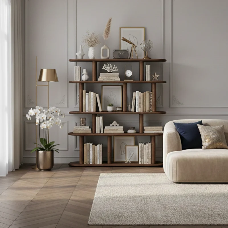 Etagère avec 4 etagère ouverte | Brun | Organic