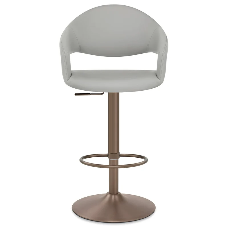 Tabouret de bar faux cuir - Washington Gris