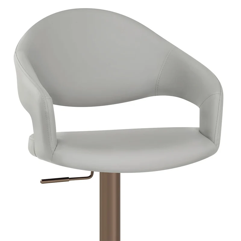 Tabouret de bar faux cuir - Washington Gris