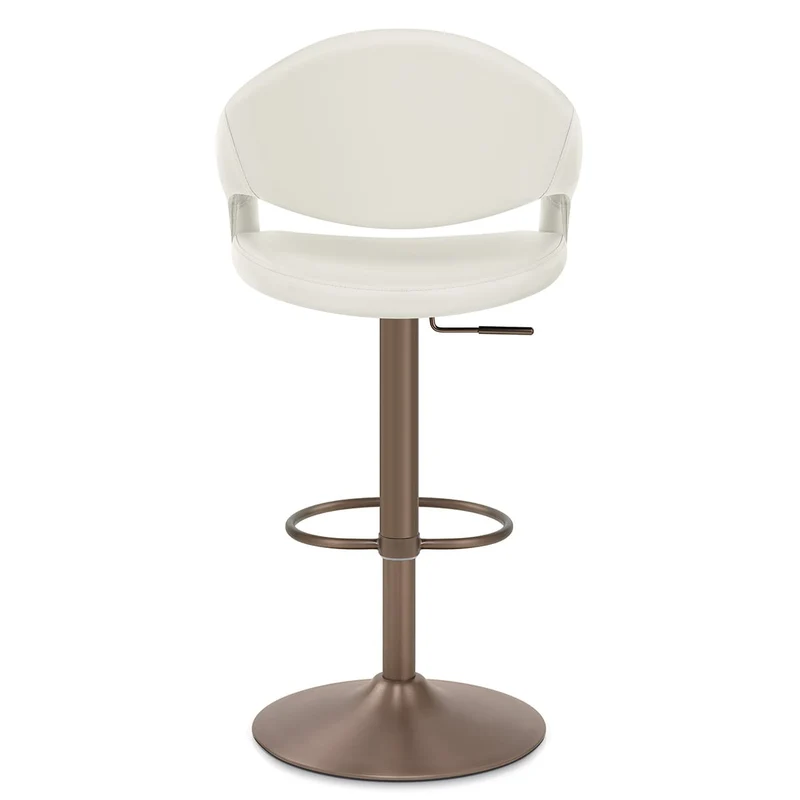 Tabouret de bar faux cuir - Washington Crème