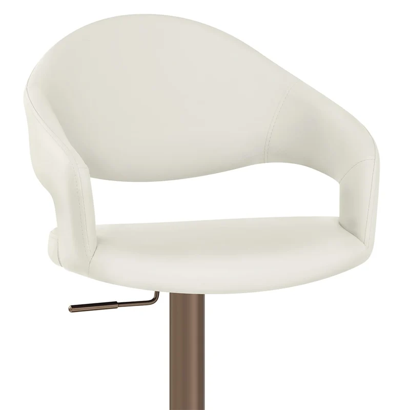 Tabouret de bar faux cuir - Washington Crème