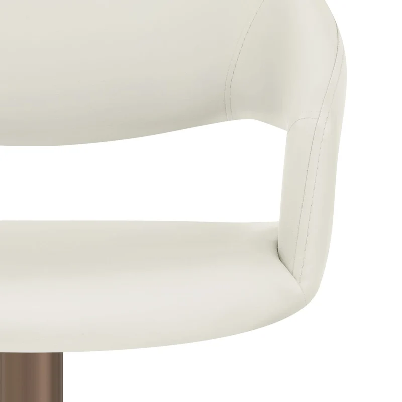 Tabouret de bar faux cuir - Washington Crème