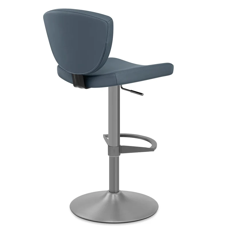 Tabouret de Bar Cuir Véritable - Pearl Bleu