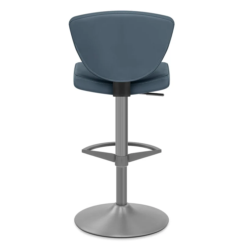 Tabouret de Bar Cuir Véritable - Pearl Bleu