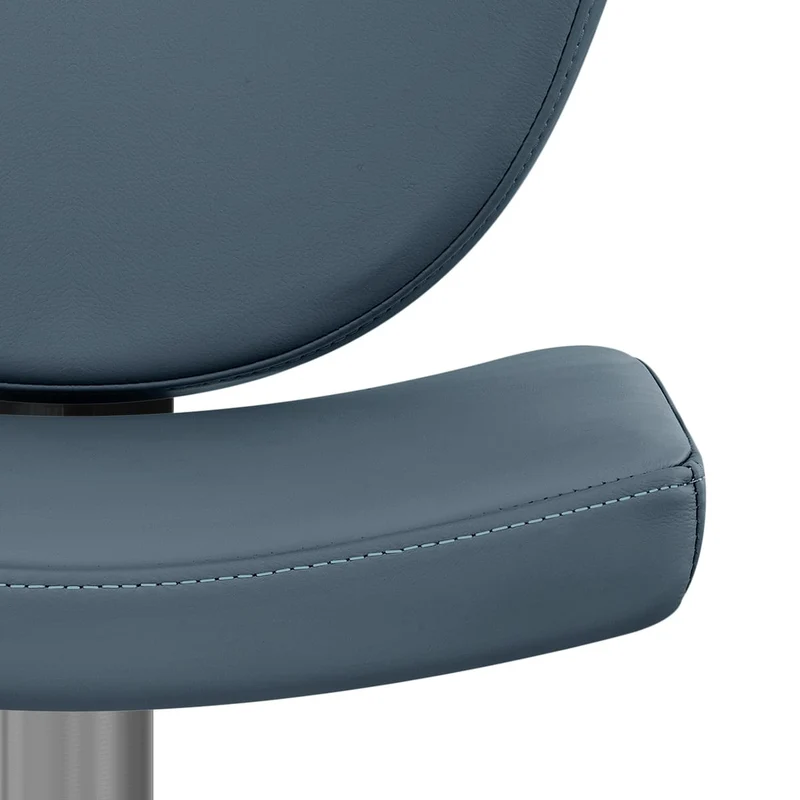 Tabouret de Bar Cuir Véritable - Pearl Bleu