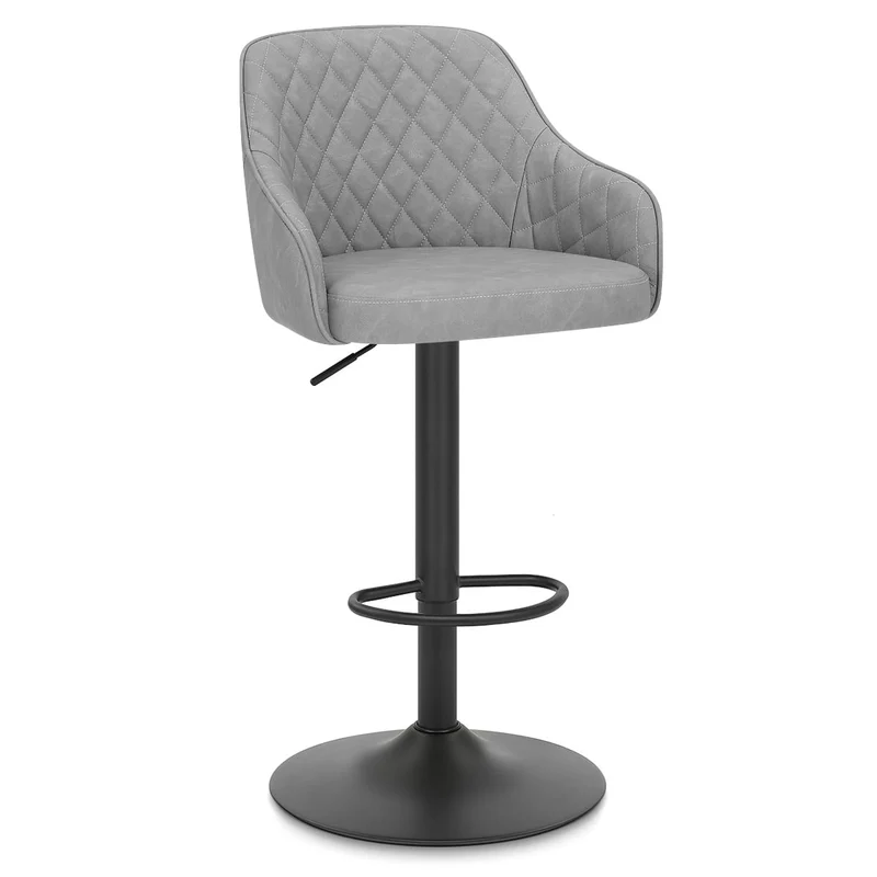 Tabouret Faux Cuir - Perth Gris