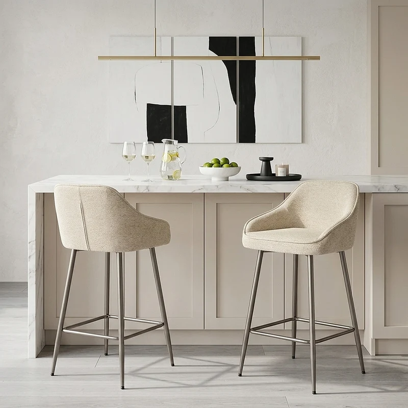 Tabouret Tissu - Cairns Crème