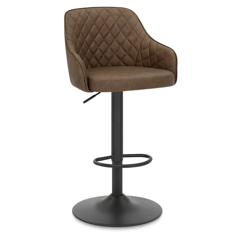Tabouret Faux Cuir - Perth Marron
