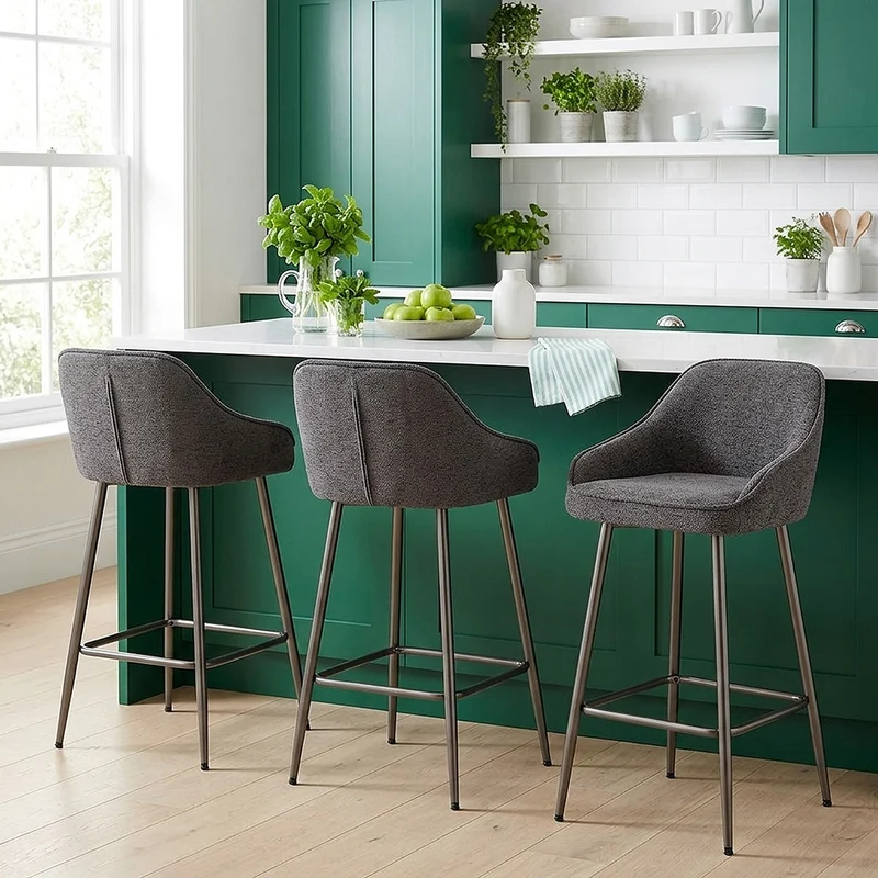 Tabouret Tissu - Cairns Gris Foncé