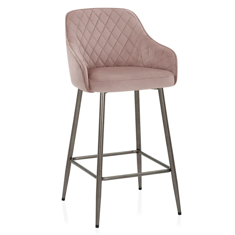 Tabouret de Bar Velours - Sydney Rose
