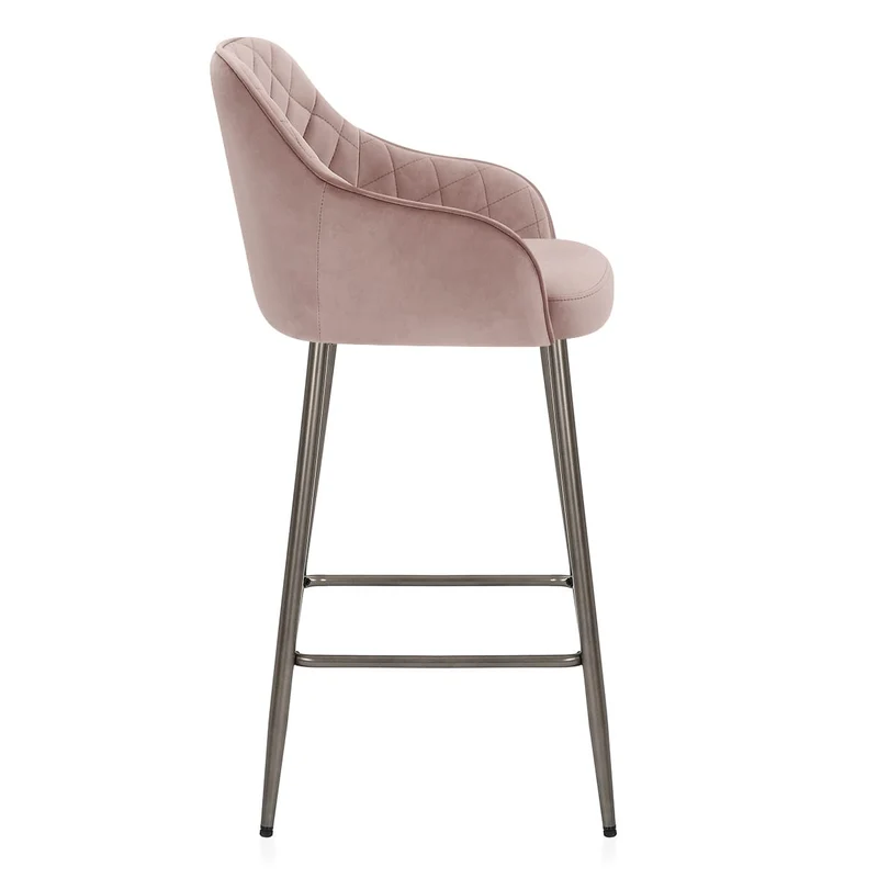 Tabouret de Bar Velours - Sydney Rose