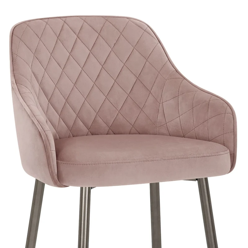 Tabouret de Bar Velours - Sydney Rose