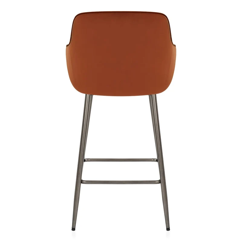 Tabouret de Bar Velours - Sydney Marron