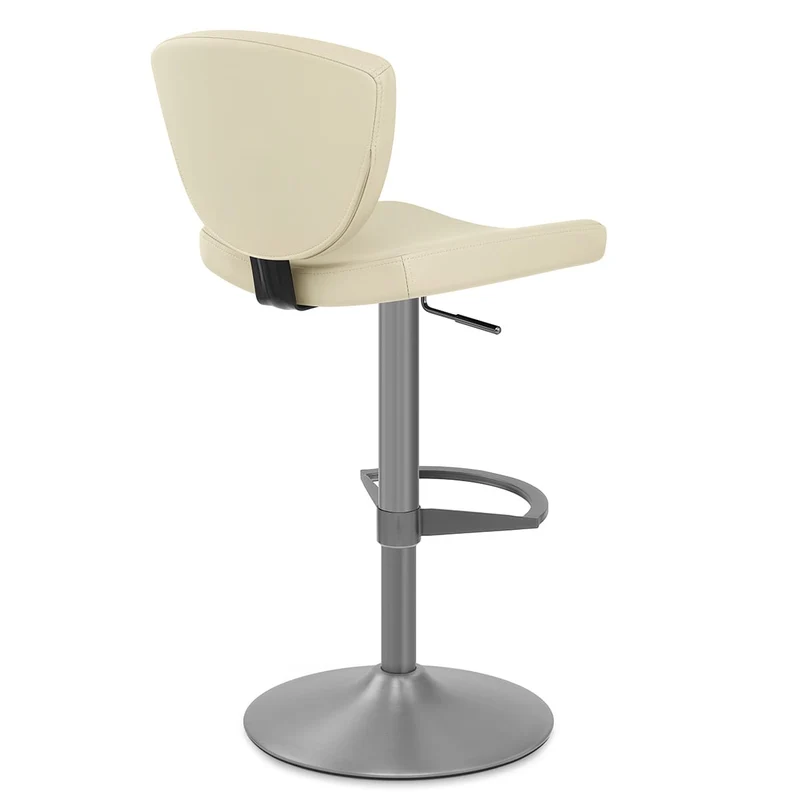Tabouret de Bar Cuir Véritable - Pearl Crème