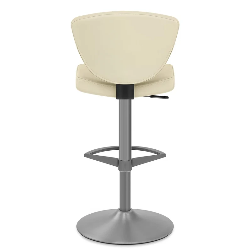 Tabouret de Bar Cuir Véritable - Pearl Crème