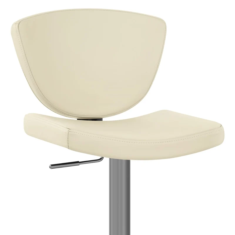 Tabouret de Bar Cuir Véritable - Pearl Crème