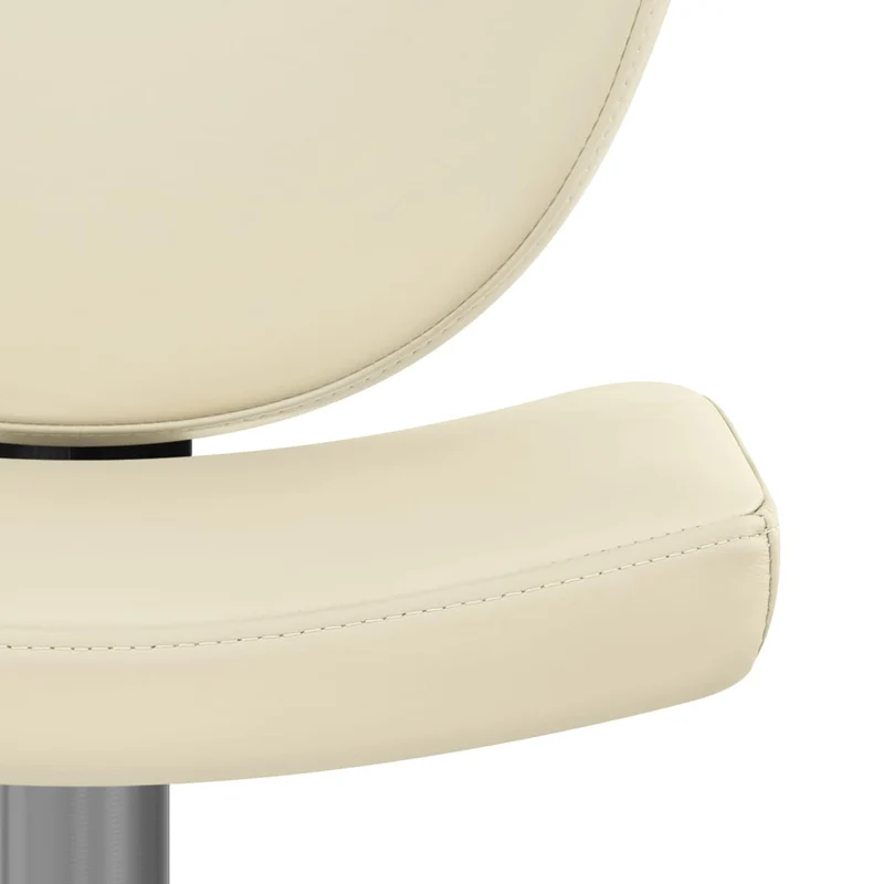 Tabouret de Bar Cuir Véritable - Pearl Crème