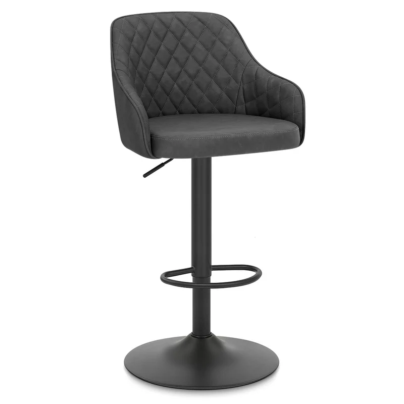 Tabouret Faux Cuir - Perth Noir