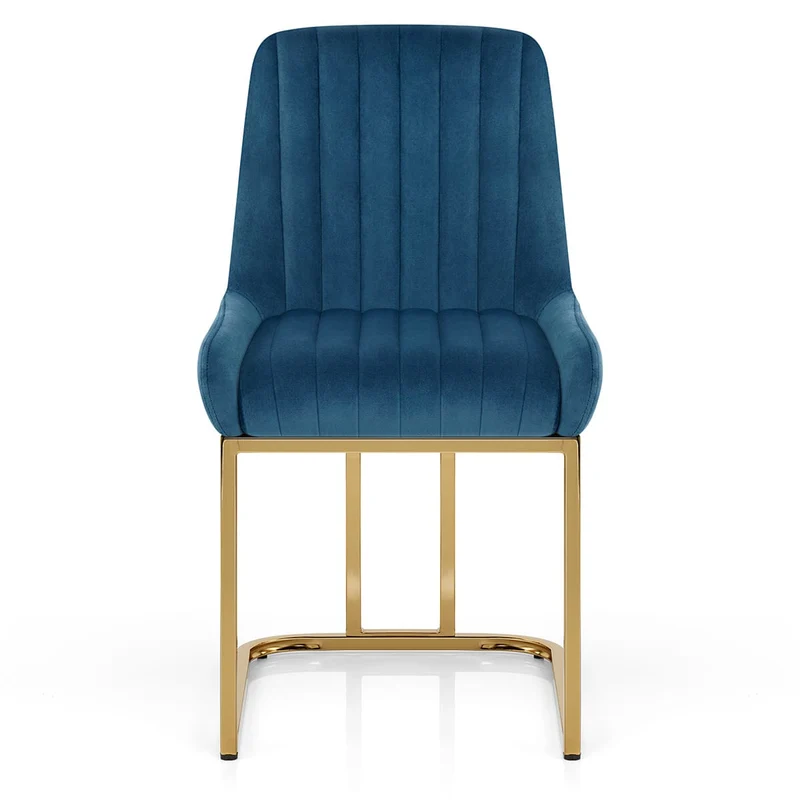 Chaise Velours - Paget Bleu