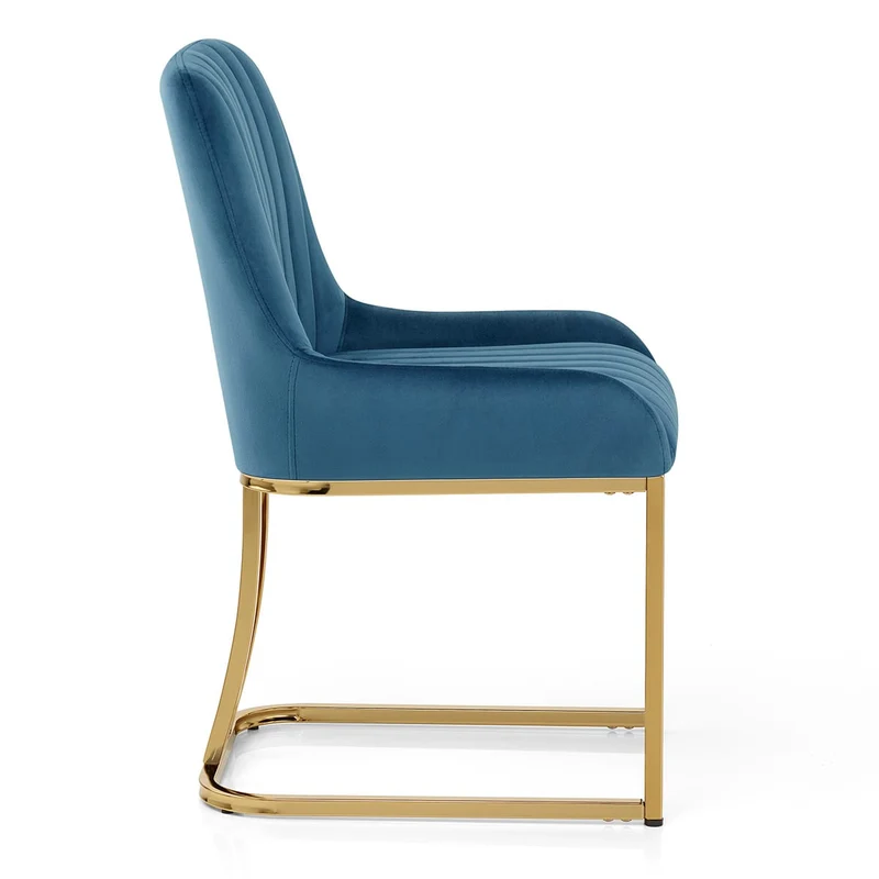 Chaise Velours - Paget Bleu