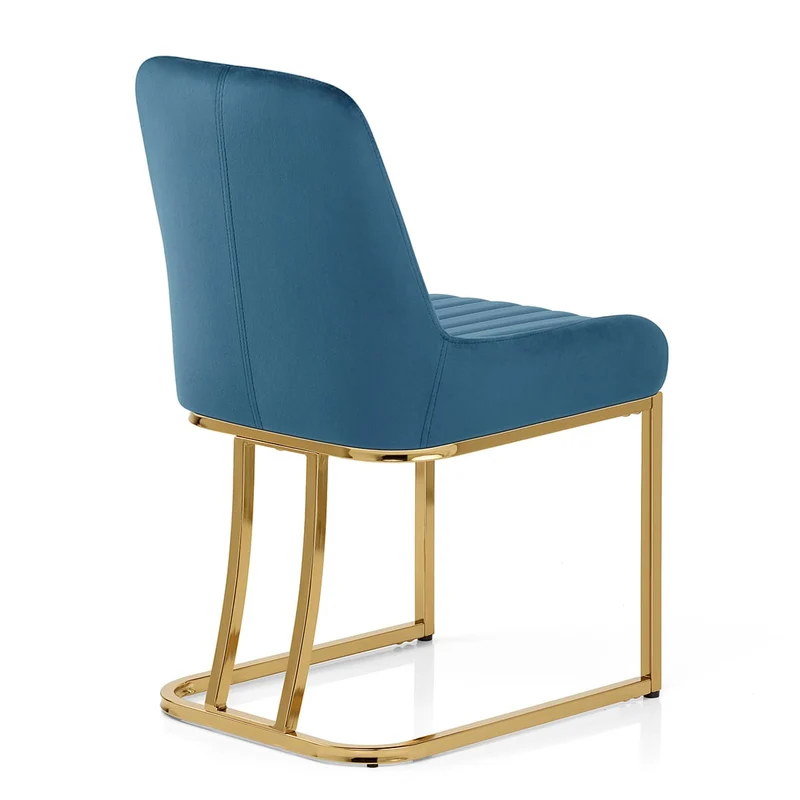 Chaise Velours - Paget Bleu