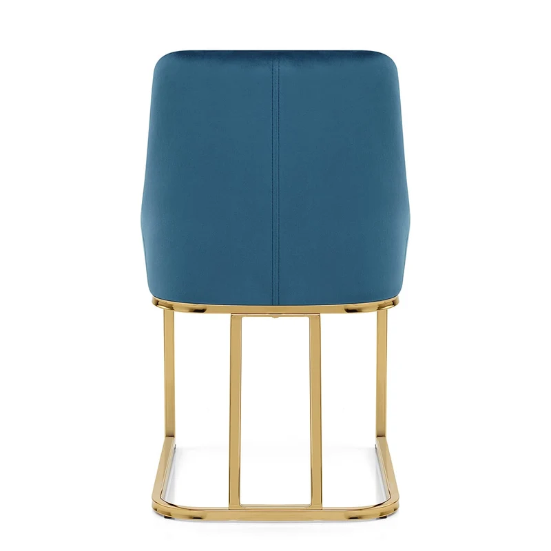 Chaise Velours - Paget Bleu