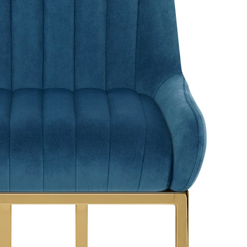 Chaise Velours - Paget Bleu