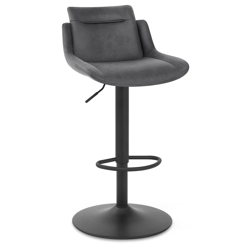Tabouret de Bar Faux Cuir - Pablo Gris