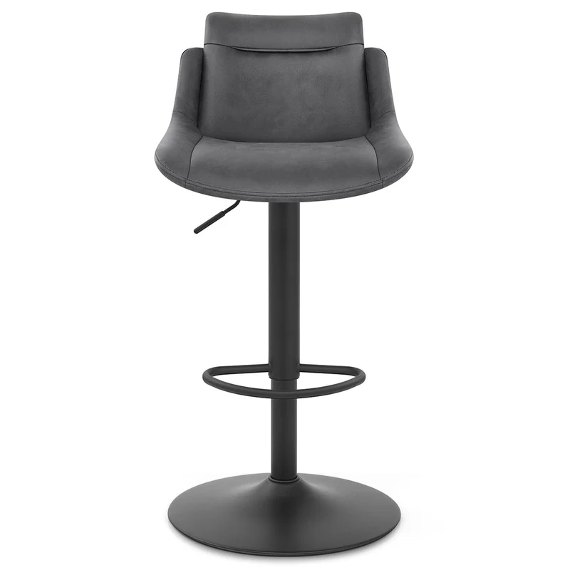 Tabouret de Bar Faux Cuir - Pablo Gris